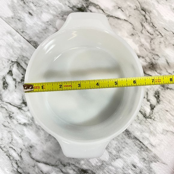 VTG Dynaware Pyr-o-rey Brown Daisy Flower Med Round Casserole Dish Milk Glass - Picture 6 of 7